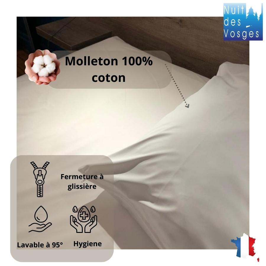 Lot De 2 Protèges Oreillers Molleton 50x70 Nuit Des Vosges