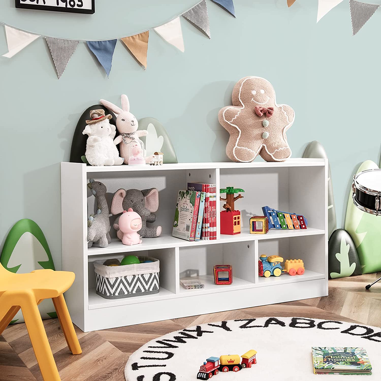 Costway Bibliothèque Pour Enfants, Avec 5 Compartiments