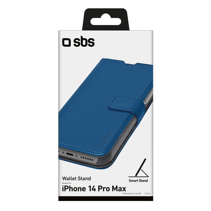 SBS TEBKWALIP1467PB coque de protection pour téléphones portables 17 cm (6.7'') Étui avec portefeuille Bleu