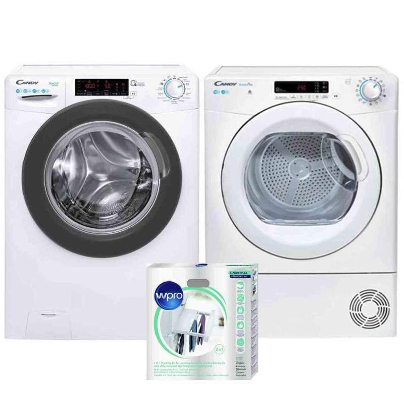 Pack Candy Lave-linge Frontal 10kg 1400trs/min + Sèche-linge Frontal ...