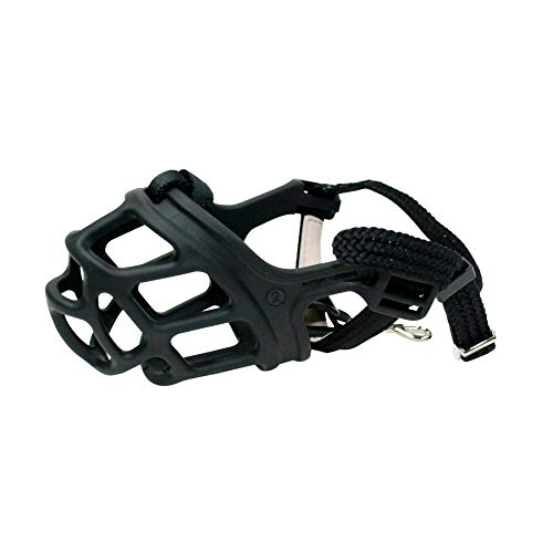 Zeus Muselière Alpha Tpr Pour Petits Chiens, Design Confortable Qui Empêche Les Morsures, Aboiements Et Mâchons, Noir