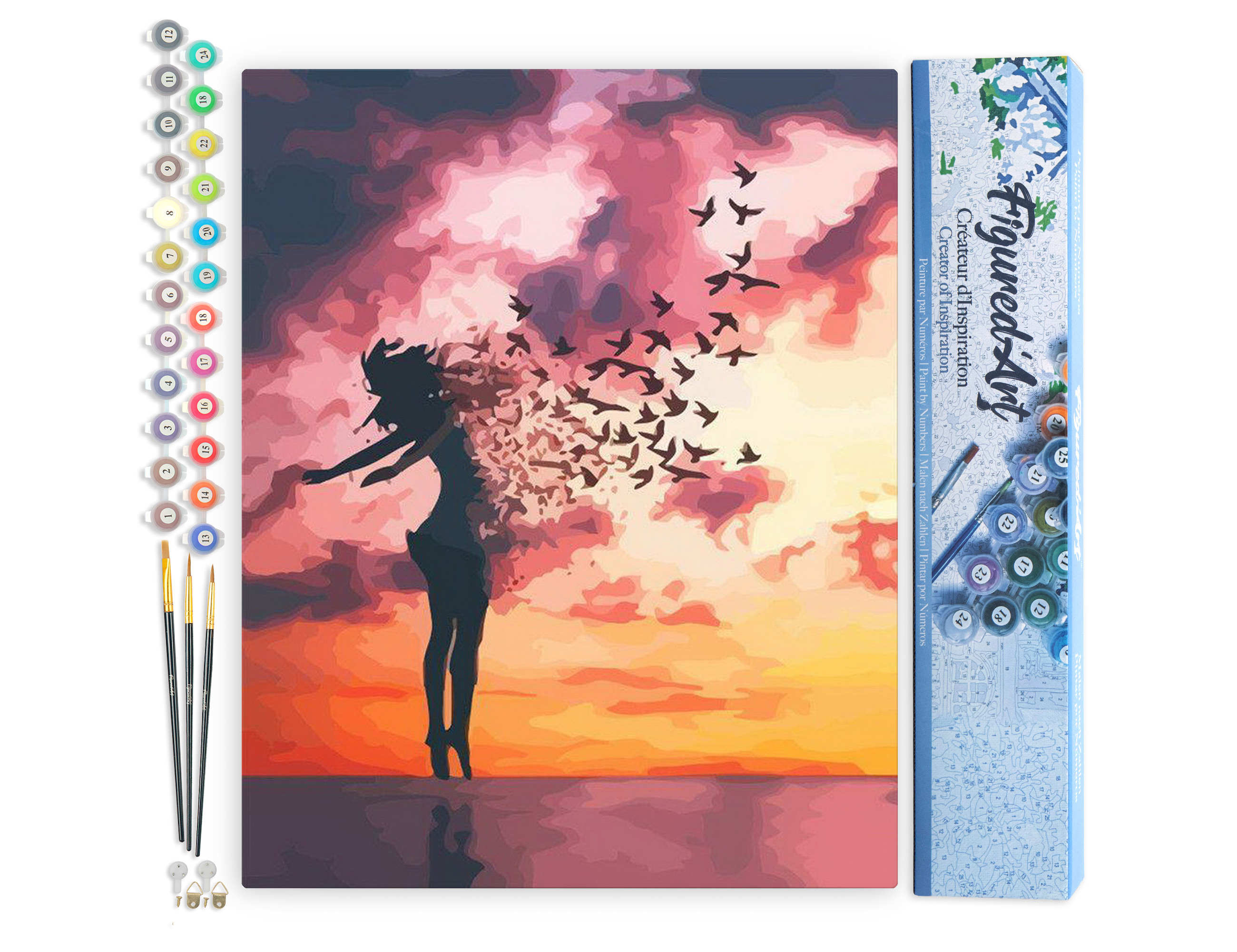 Peinture Par Numéros 40x50cm - Kit Complet Pour Adultes Et Enfants - Décoration Murale Créative