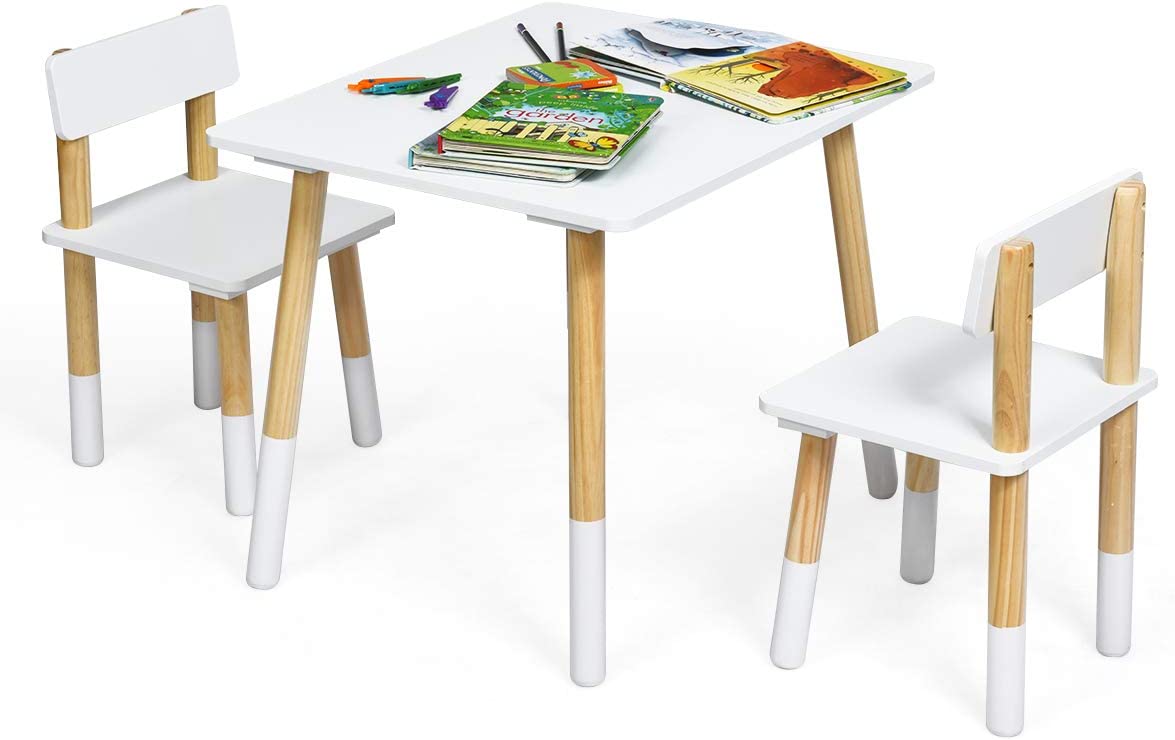 Table Et 2 Chaises Enfants Design Nuage - Bois De Pin Et MDF, Hauteur Adaptée, Couleur Vert Menthe - 6