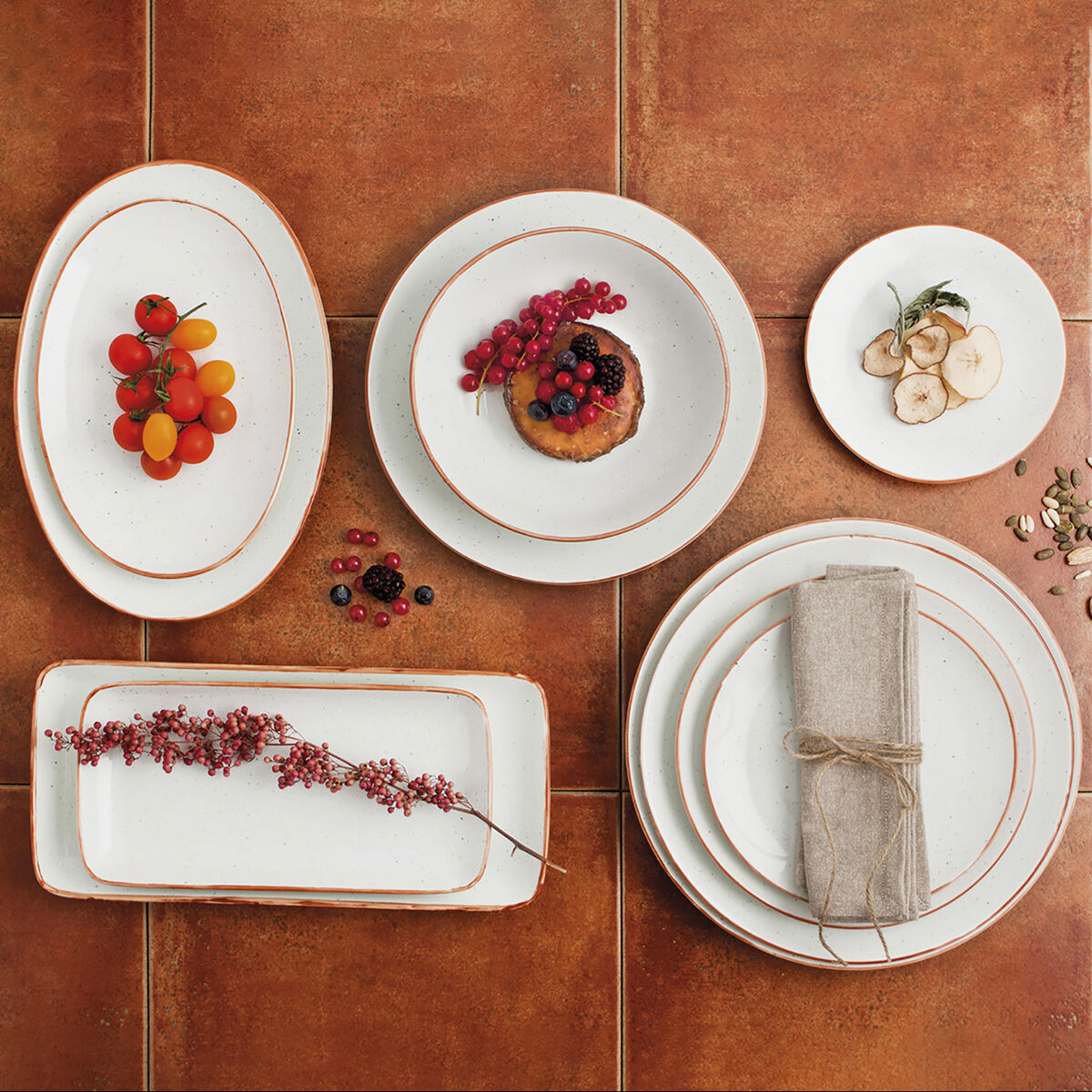 Assiette Plate Ariane Terra Céramique Beige (ø 29 Cm) (6 Unités)