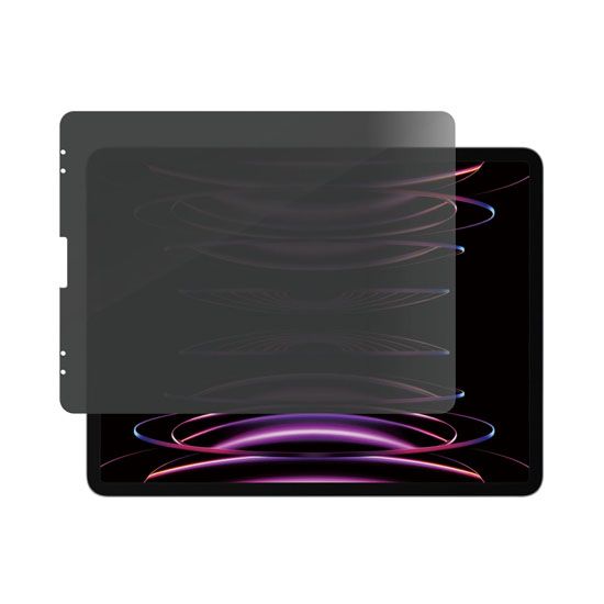 Verre pour Apple iPad Pro 12.9 2018/20/21/22 avec Filtre de Confidentialité Noir transparent