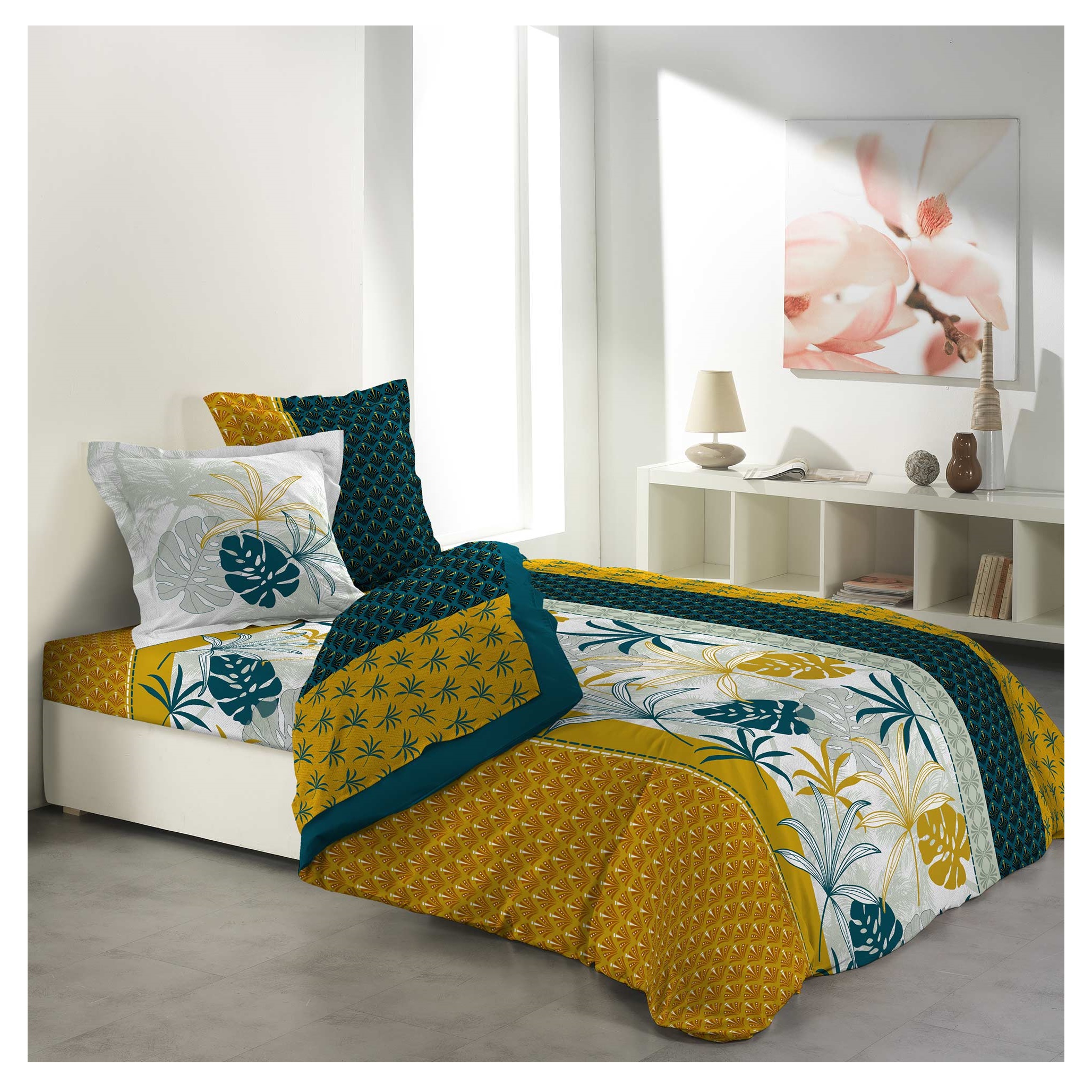 Grand Lit De Poupée 61x41 Cm Avec Parure Complète Drap, Oreiller, édredon, Matelas