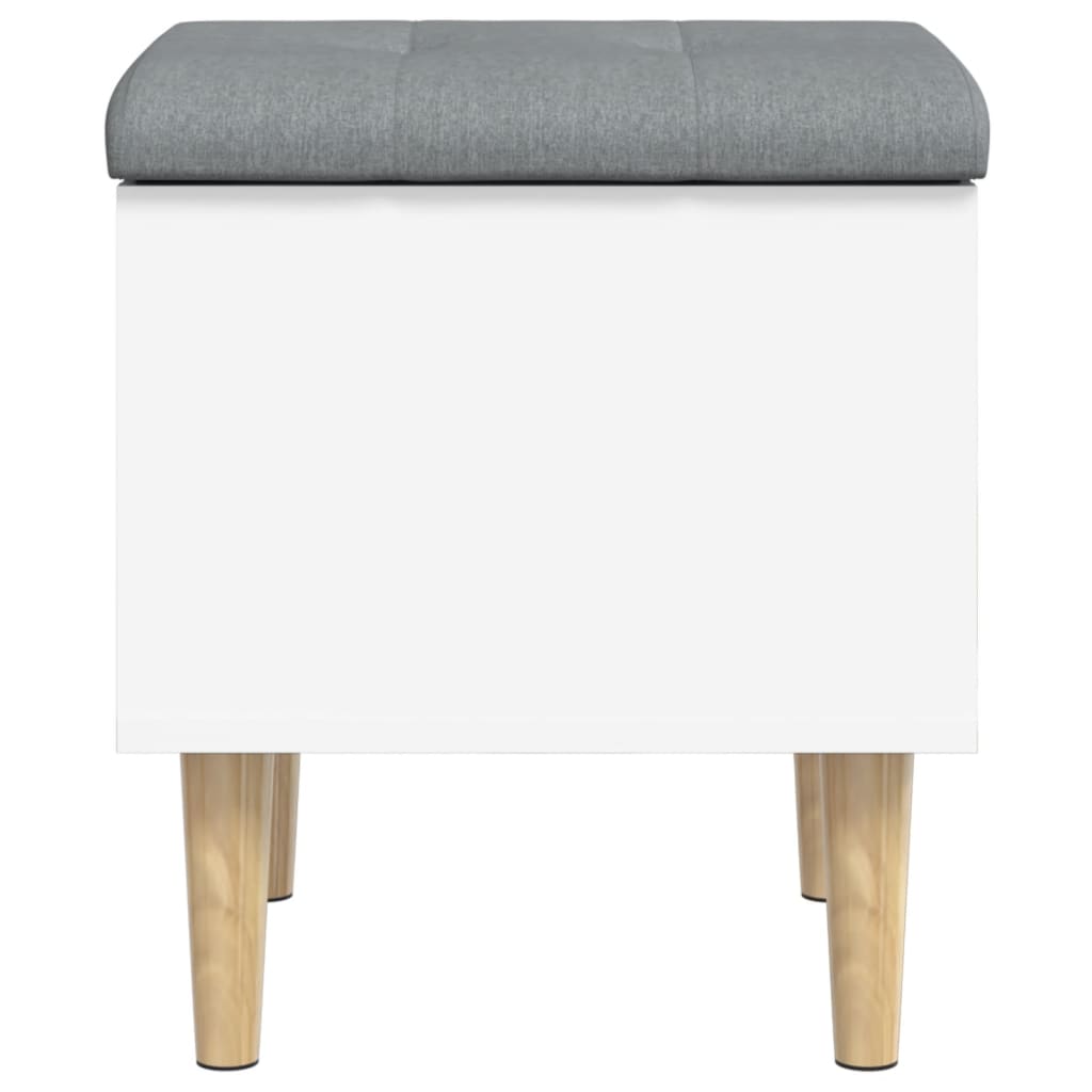 Banc De Rangement | Coffre De Rangement | Banc D'entrée Blanc 42x42x46 Cm Bois D'ingénierie