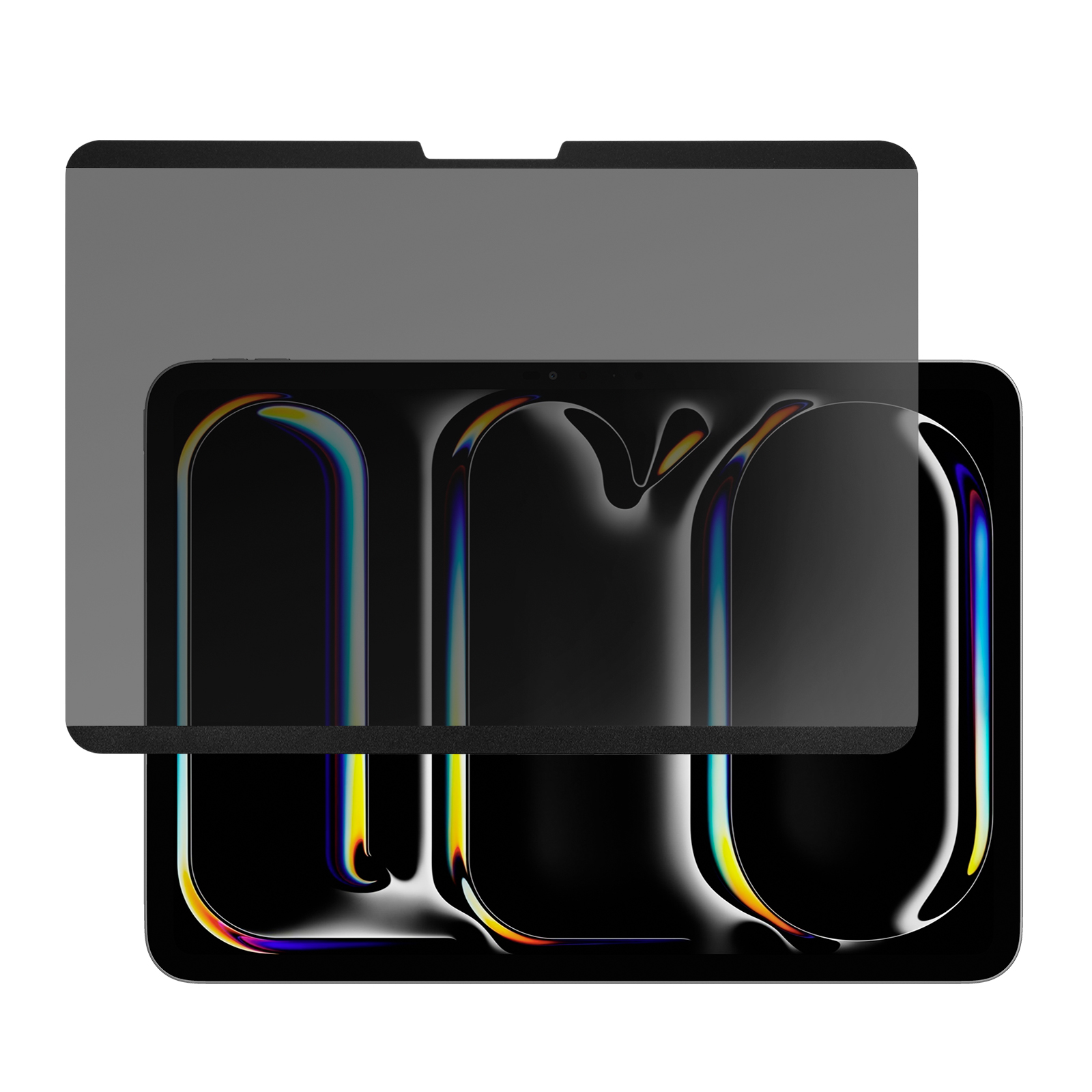 Protège Écran pour iPad Pro 11 2024 Anti-espion Anti-rayure Magnétique Noir Transparent