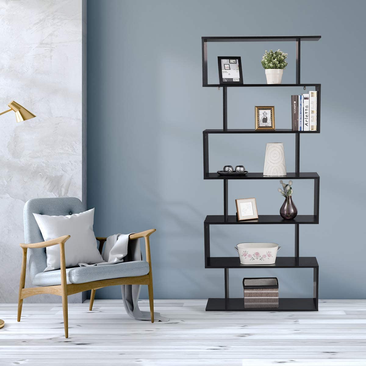 Costway  Bibliothèque Étagère Pour Livres Meuble Rangement