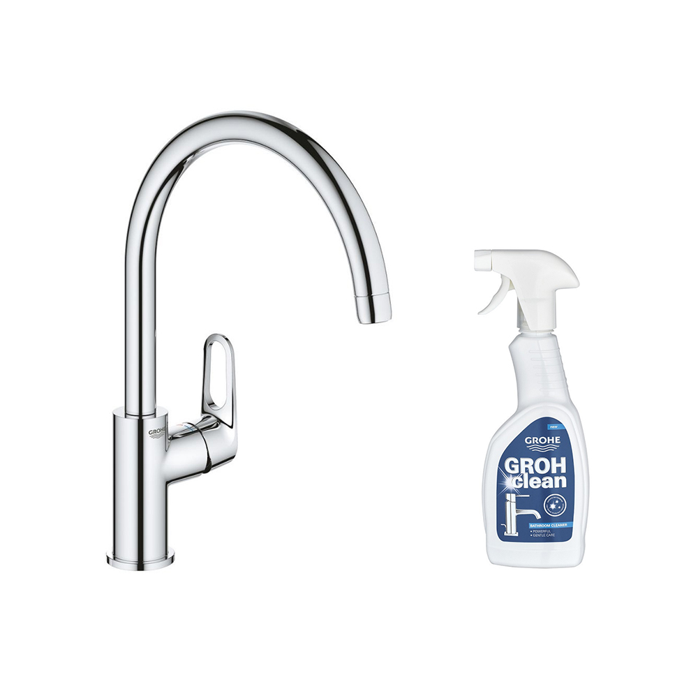 Robinet De Cuisine Grohe Start Flow Quickfix Nettoyant Grohclean