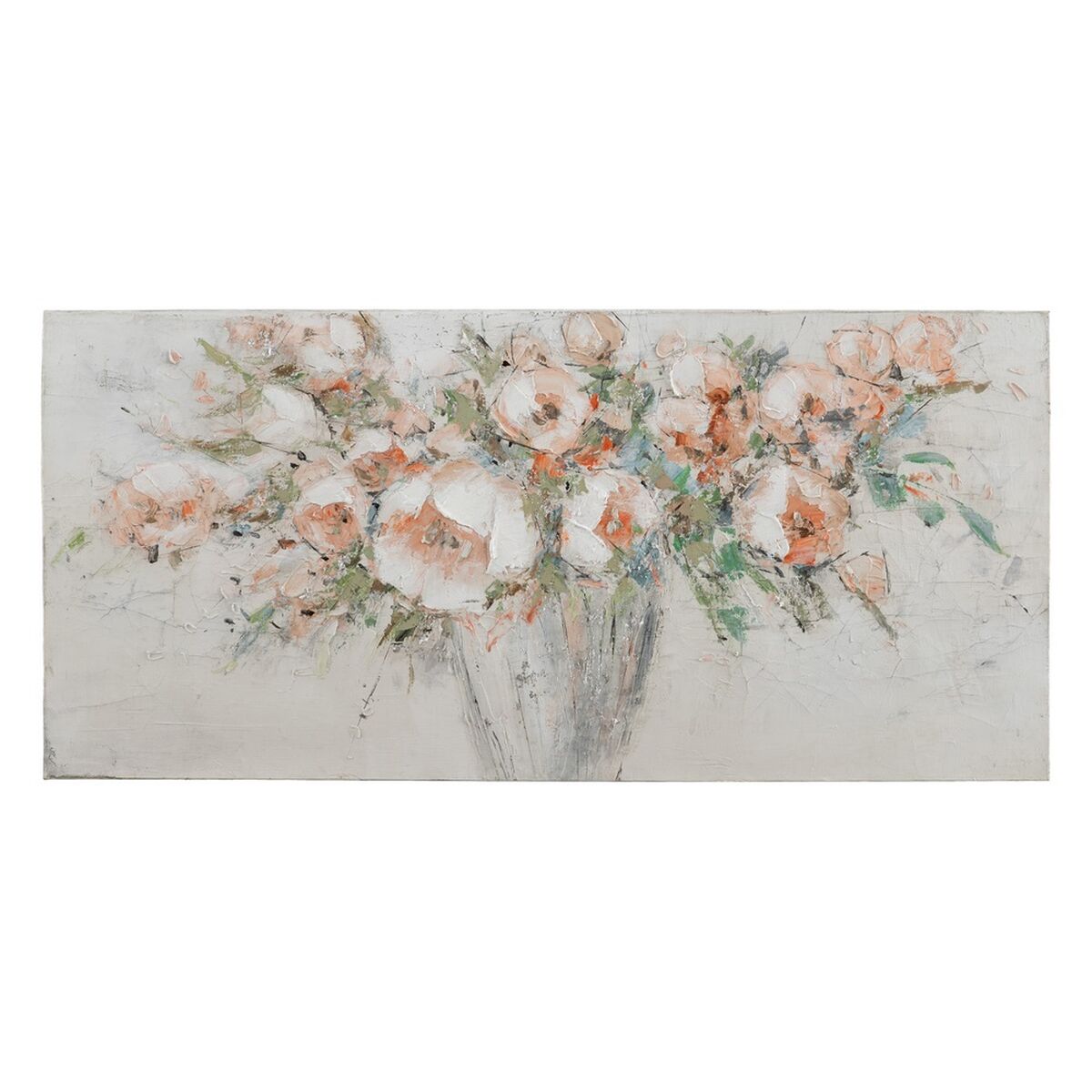 Lot De 4 Tableaux Sur Toile Prêts à Accrocher - Motif Fleurs - Format 30x30cm Chacun - Marque Visario