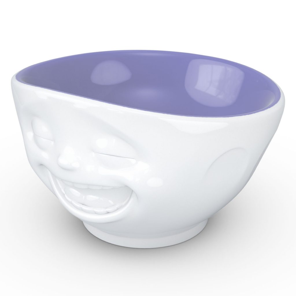 Bol 500ml En Porcelaine Humeur Du Matin Ahahah Tassen – Intérieur Violet Lavande