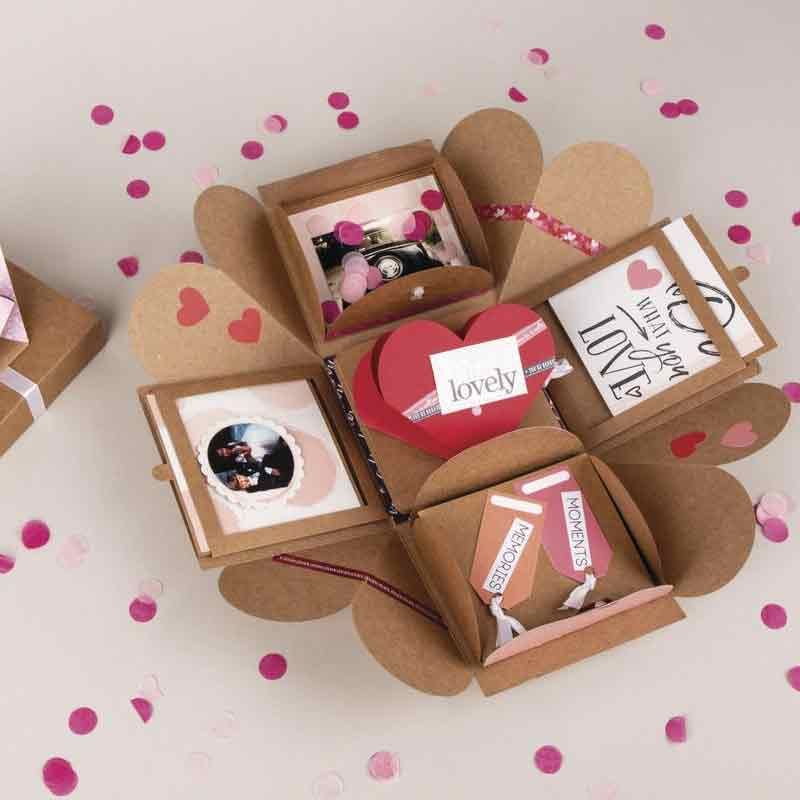 Boite D'explosion Diy En Kraft 12 X 12 X 12 Cm