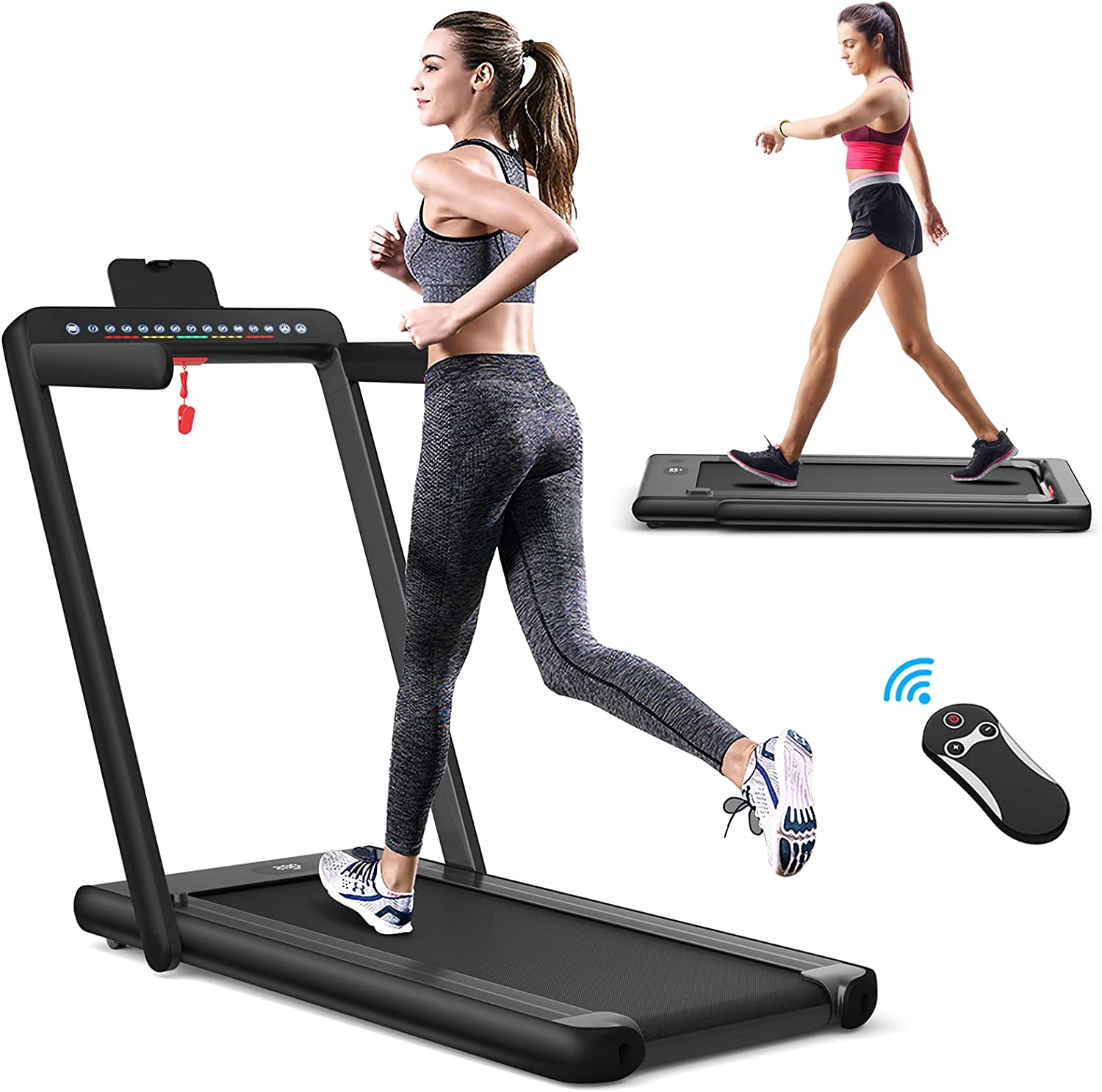 Costway Tapis De Course Electrique Pliable 2 En 1 Vitesse 112 Km/h, Tapis Roulant Surface