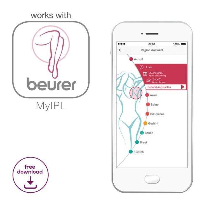 Beurer Ipl 8500 - Epilateur Longue Durée A Lumiere Pulsée - Sans Fil, Réglable