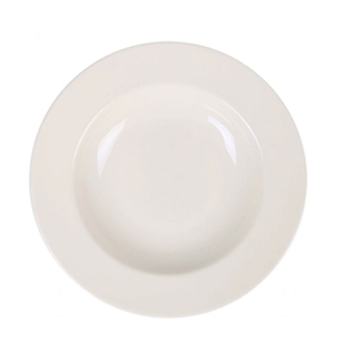 Pack De 12 Assiettes Rondes À Manger Creuses Et Empilables Lara, Plat À Salade Et Soupe En Porcelaine Beige