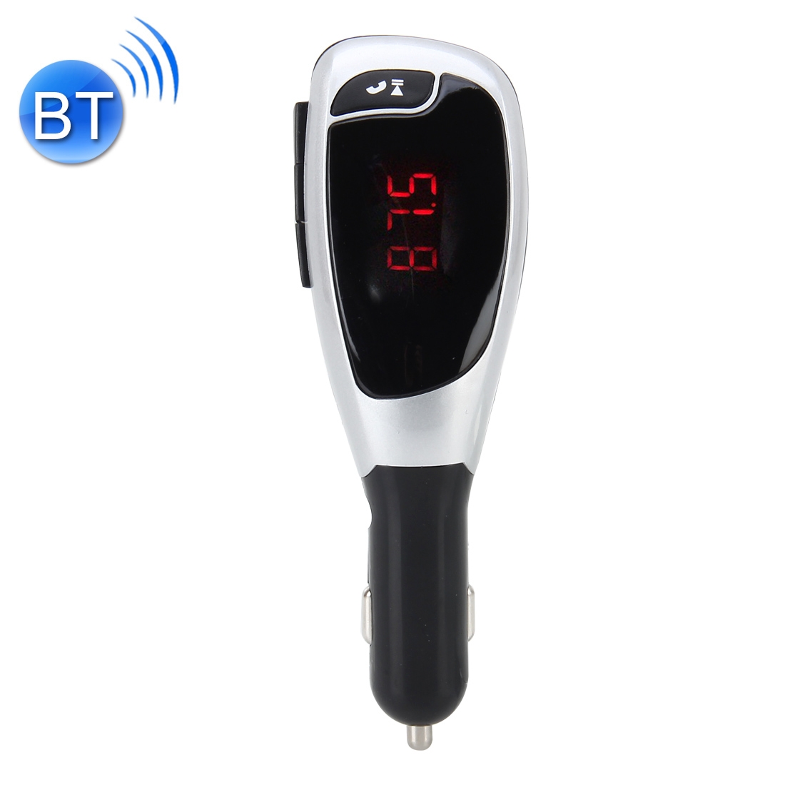 Transmetteur Fm Voiture Émetteur Bluetooth Mains Libre Argent Yonis