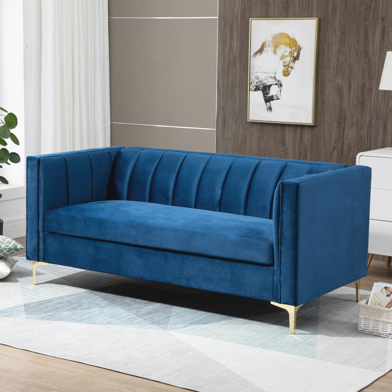 Canapé Art Déco Clarisse Bleu à Prix Carrefour