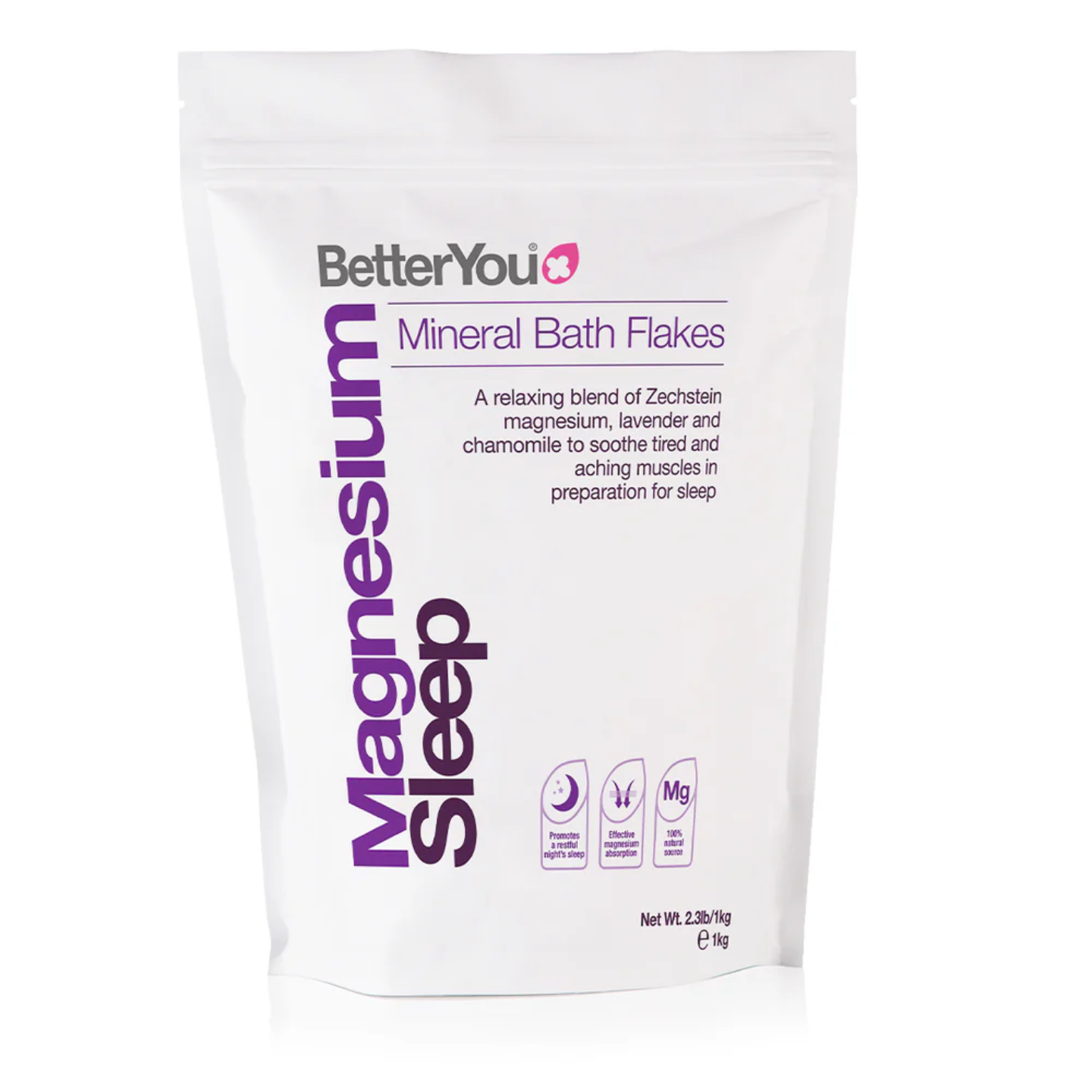 BetterYou Magnéziové vločky do kúpeľa pre lepší spánok, 1 kg