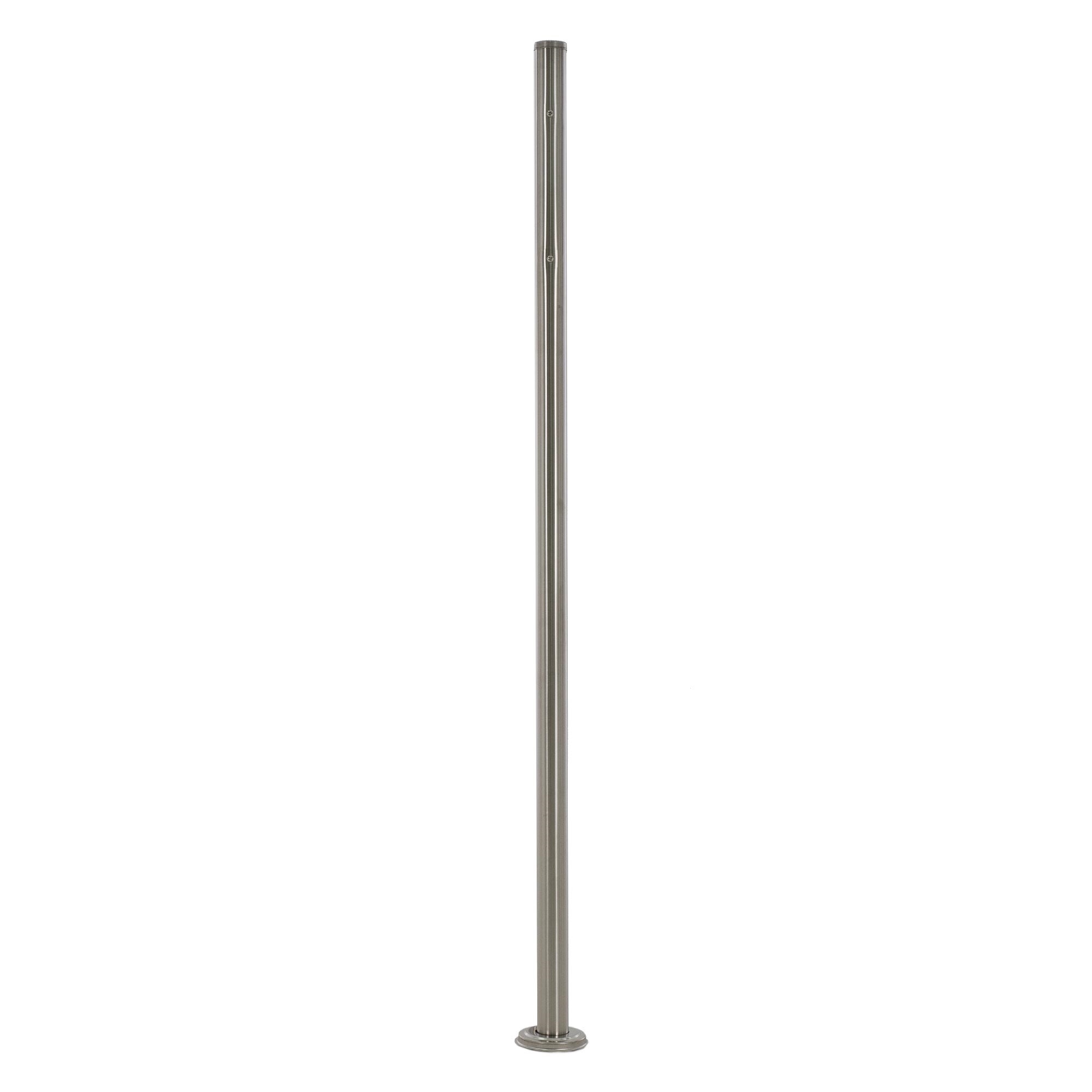 Support Piédestal Socle Pour Boîte Aux Lettres Argent En Acier Inoxydable 120 Cm