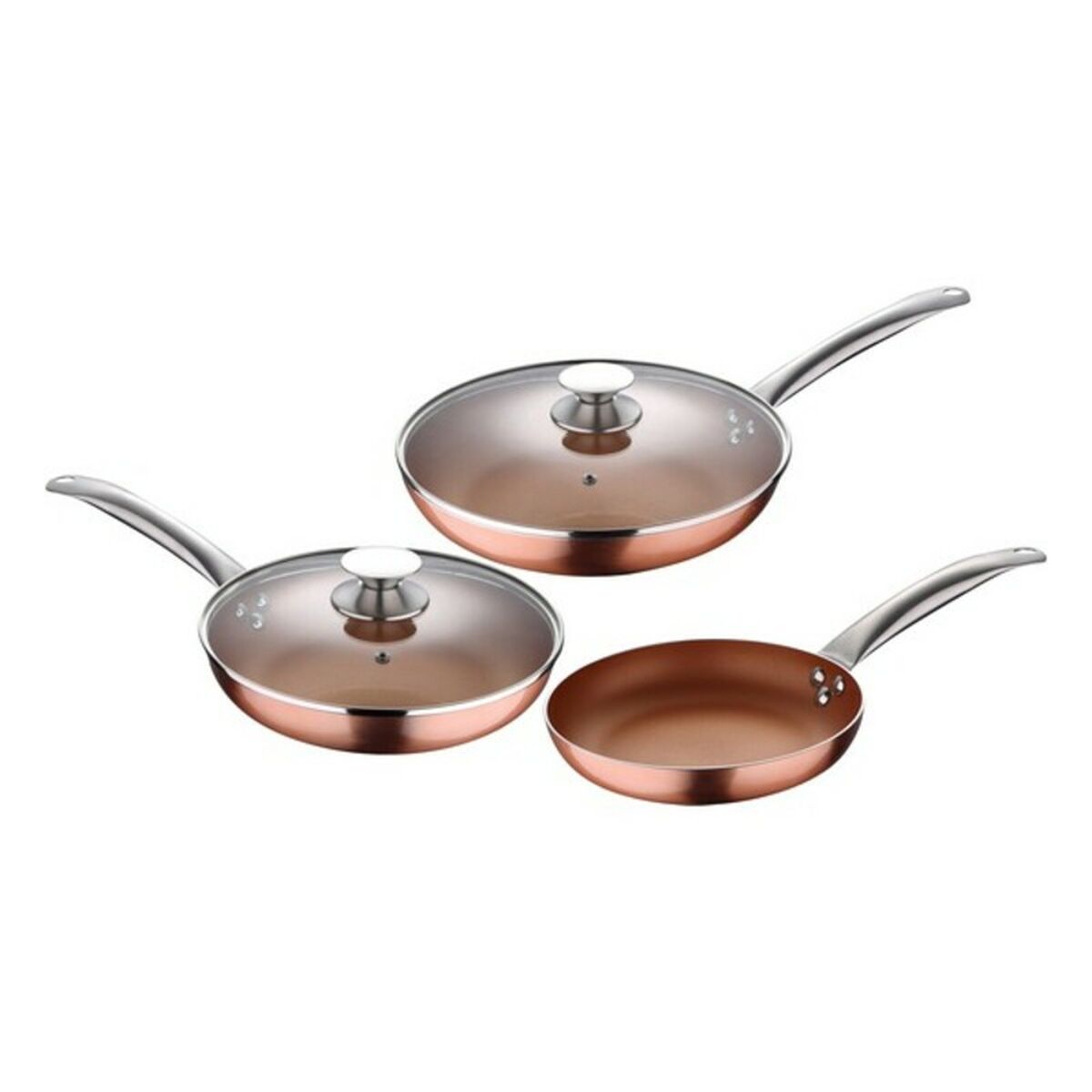 Ensemble De Poêle San Ignacio Optimum Copper Cuivre Acier Inoxydable Aluminium Aluminium Forgé (5 Pcs)
