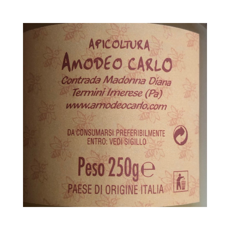 Miel De Caroubier Abeille Noire Sicilienne 250 Gr APICOLTURA  AMODEO CARLO