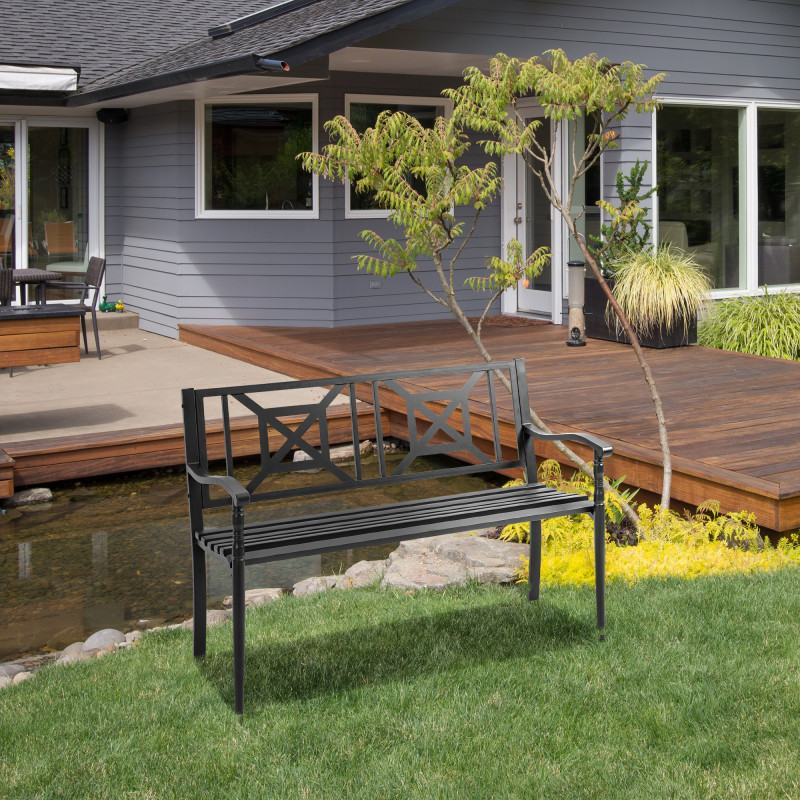 Banc De Jardin 2 Places Dimitri Noir