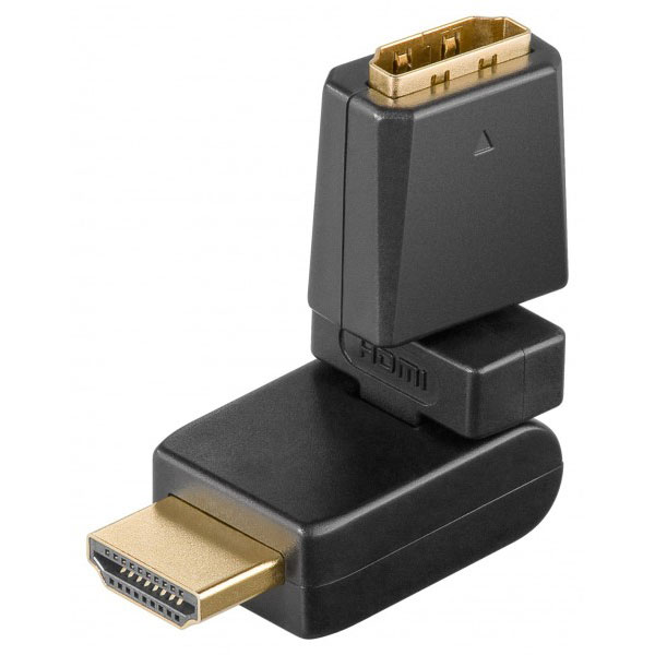 Adaptateur Articulé À 360° Hdmi Mâle / Hdmi Femelle Avec Connecteurs Plaqués Or