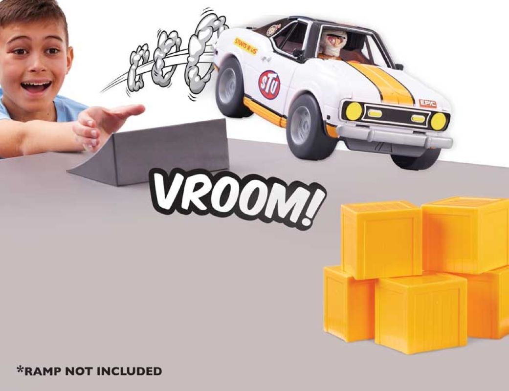 Stuntman Stu Diecast Model Playset Sports Car