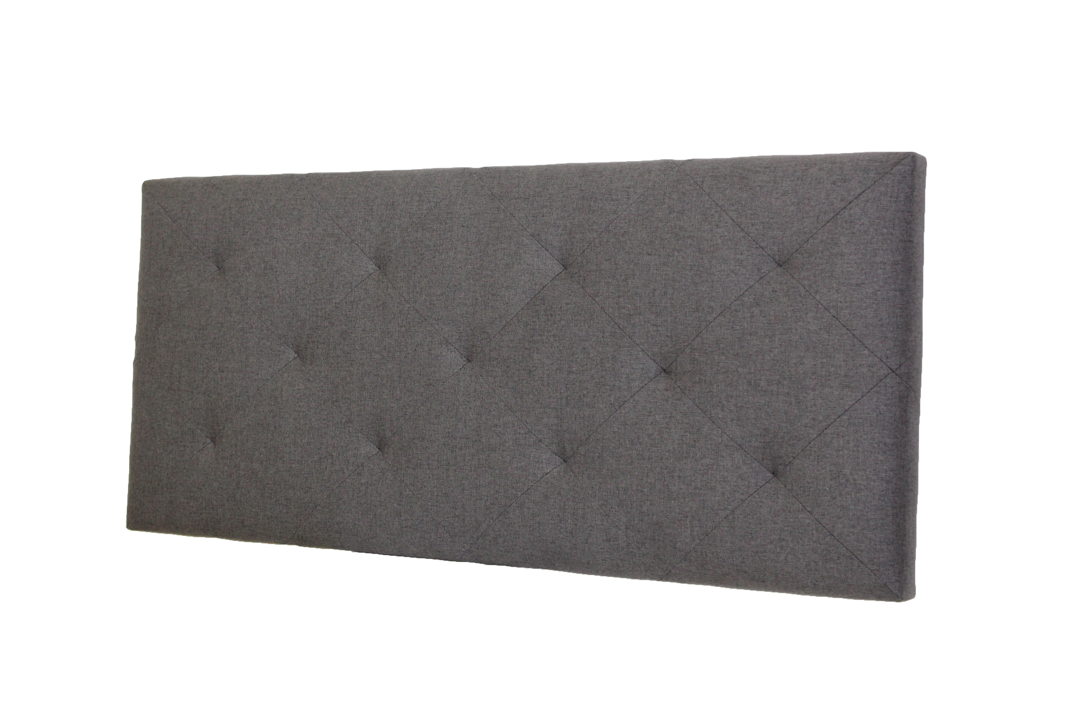 Tête De Lit 90x60 Cm, Tissu Gris