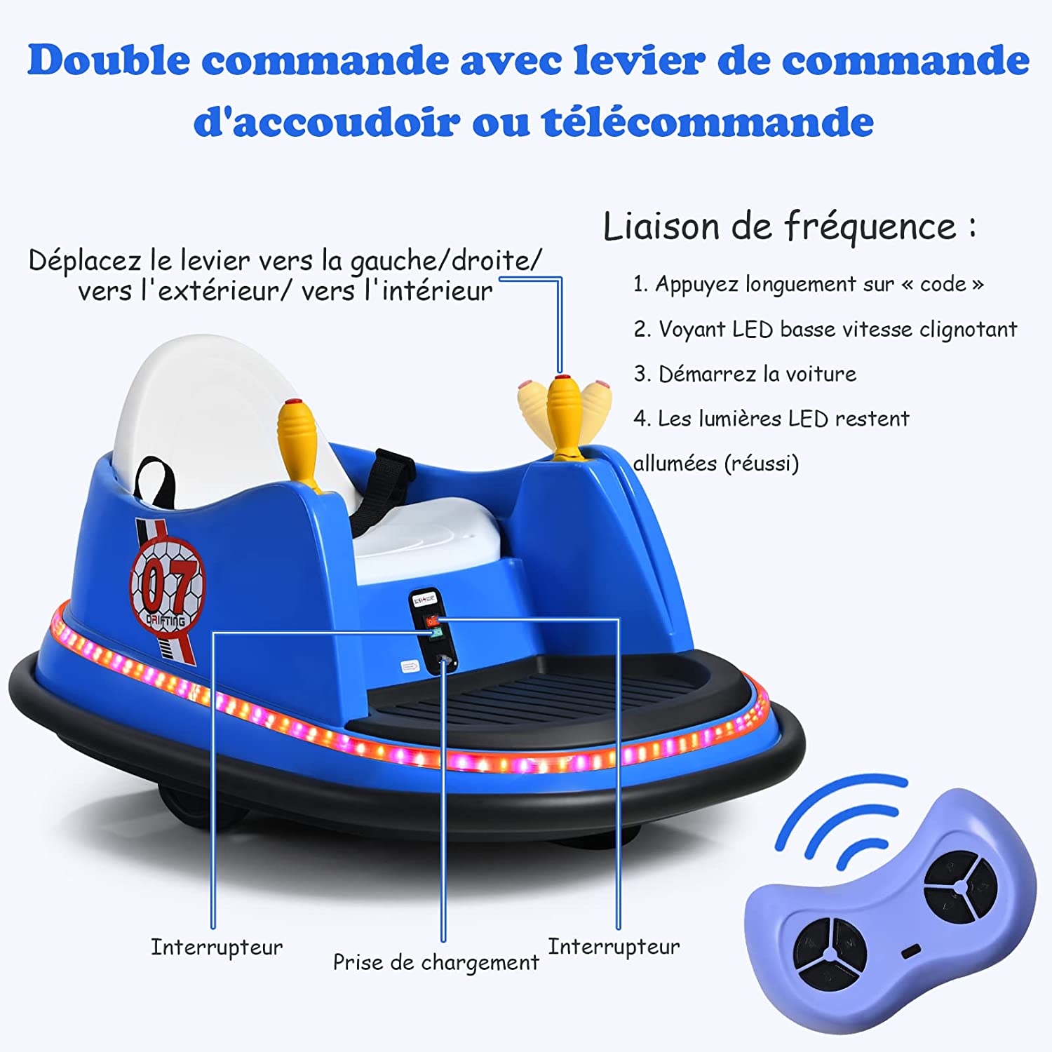 Voiture Auto Tamponneuse Électrique 6v Pour Enfants 2-5 Ans