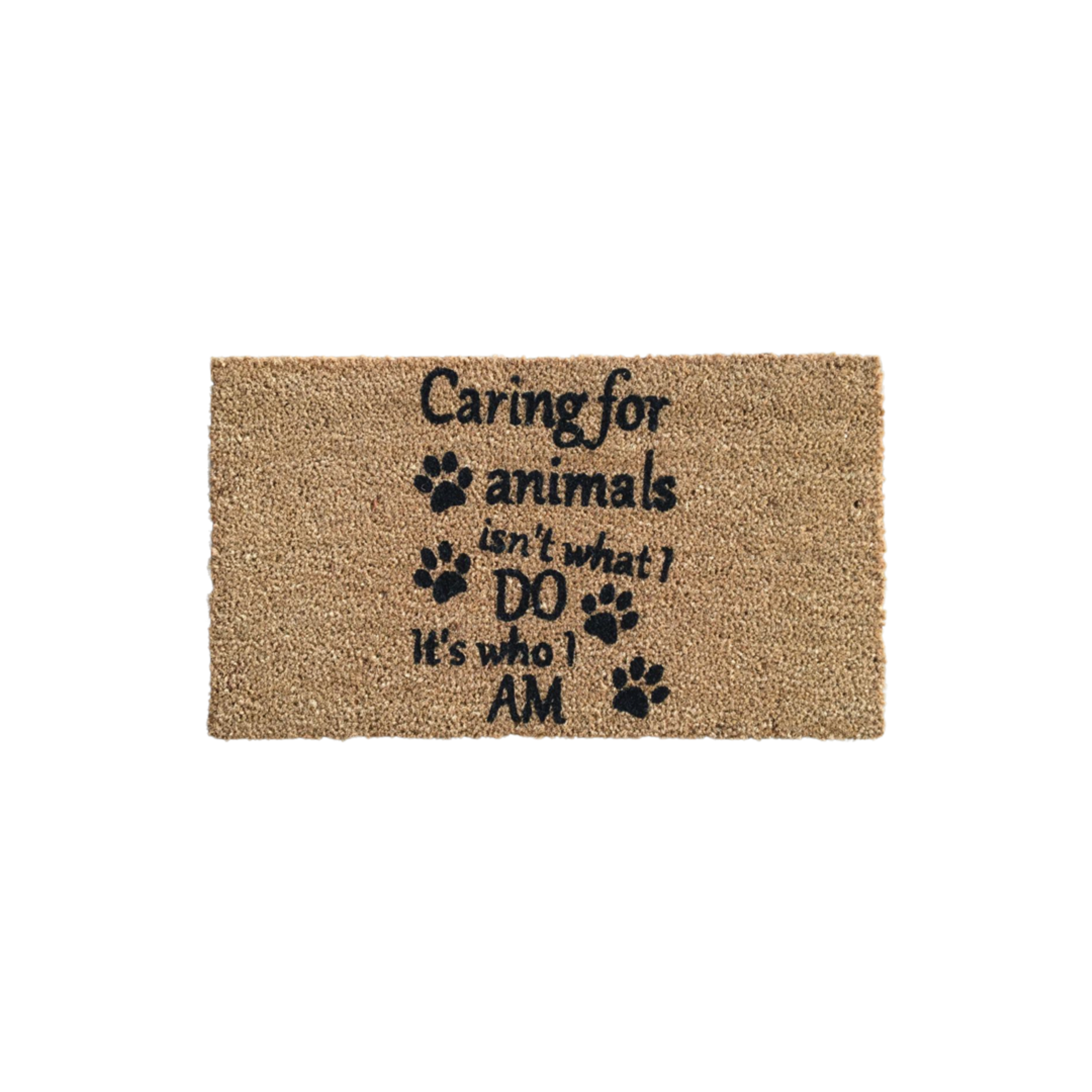 Matnifique Coir Doormat - Caring For Animals Design 700 x 400 x 14mm