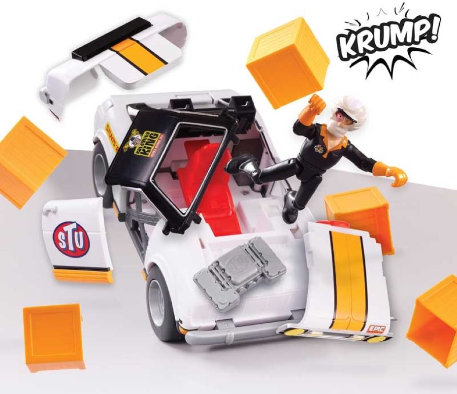 Stuntman Stu Diecast Model Playset Sports Car