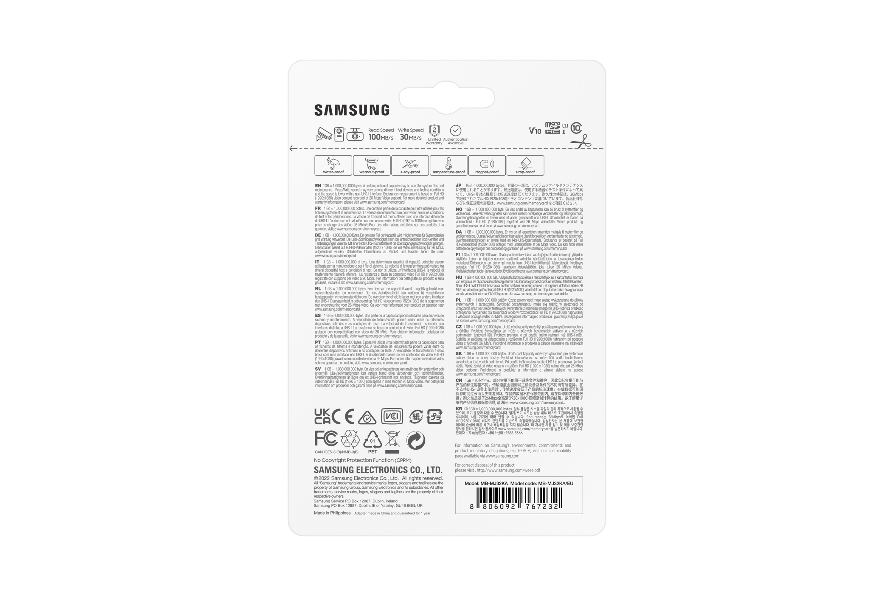 Samsung MB-MJ32K 32 GB MicroSDXC UHS-I Clase 10