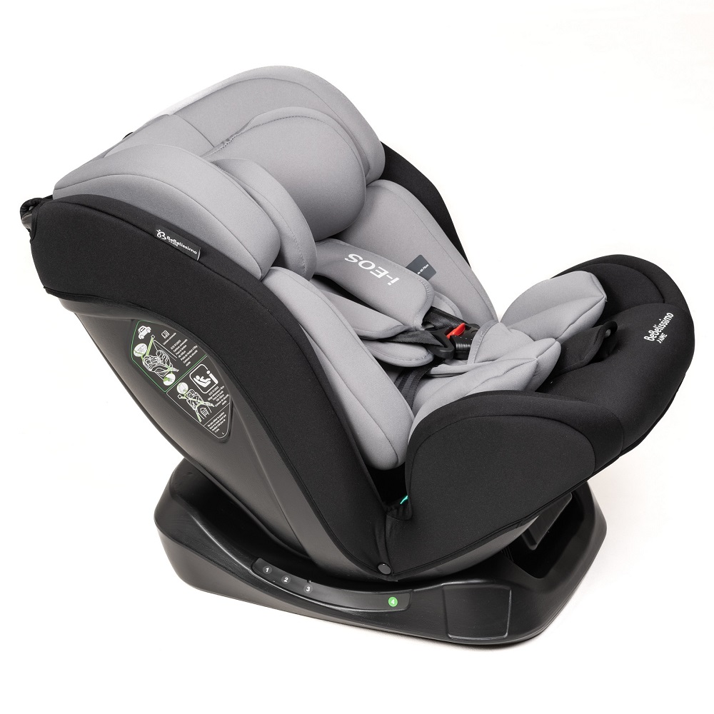 Bebelissimo  - Siège Auto I-size  - Groupe 0+/1/2/3 - (0-36kg) -  Inclinable - 40 -150cm - I-eos - Gris