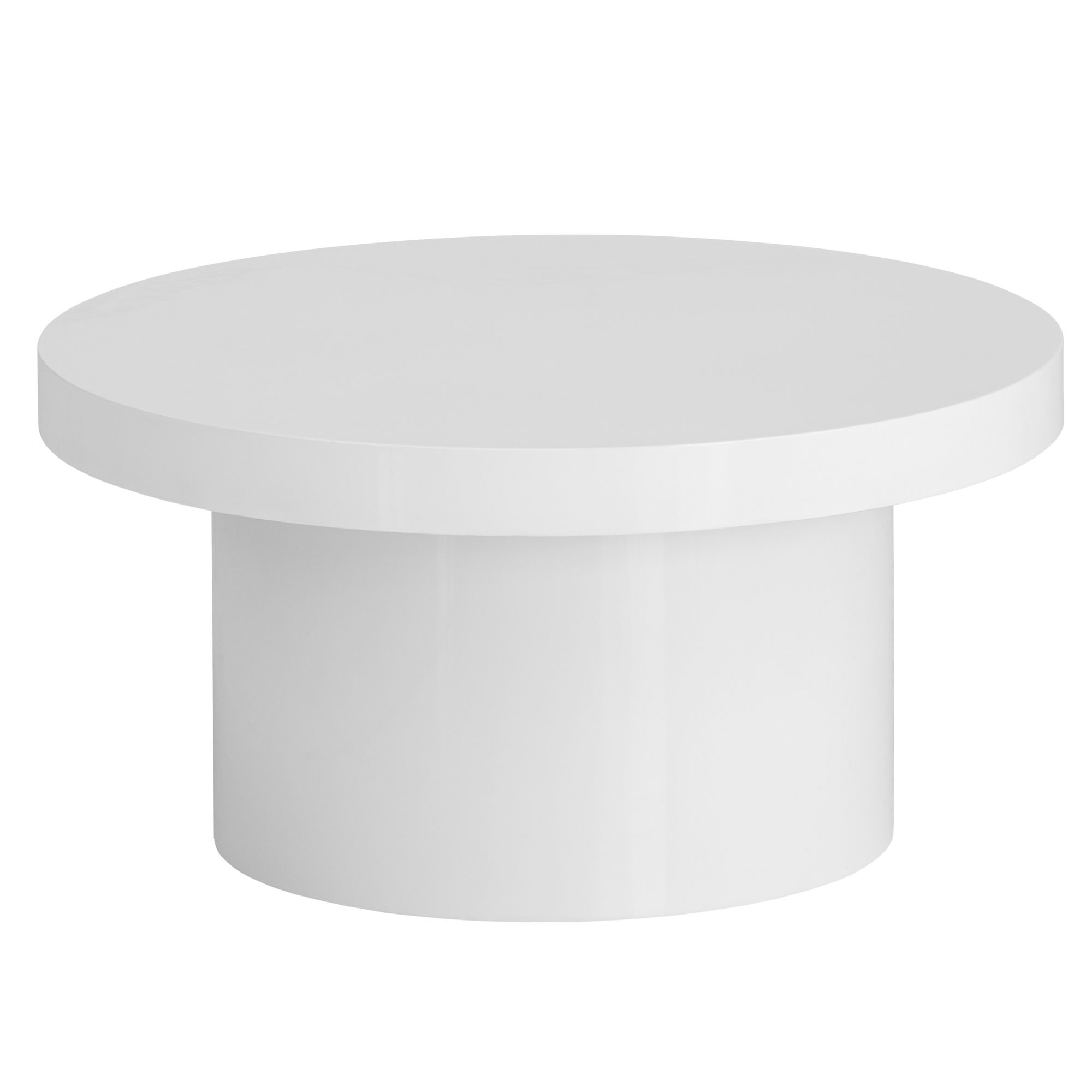 Finebuy Table Basse Canapé De Salon 60 Cm Petite Ronde Moderne Blanc Brillante