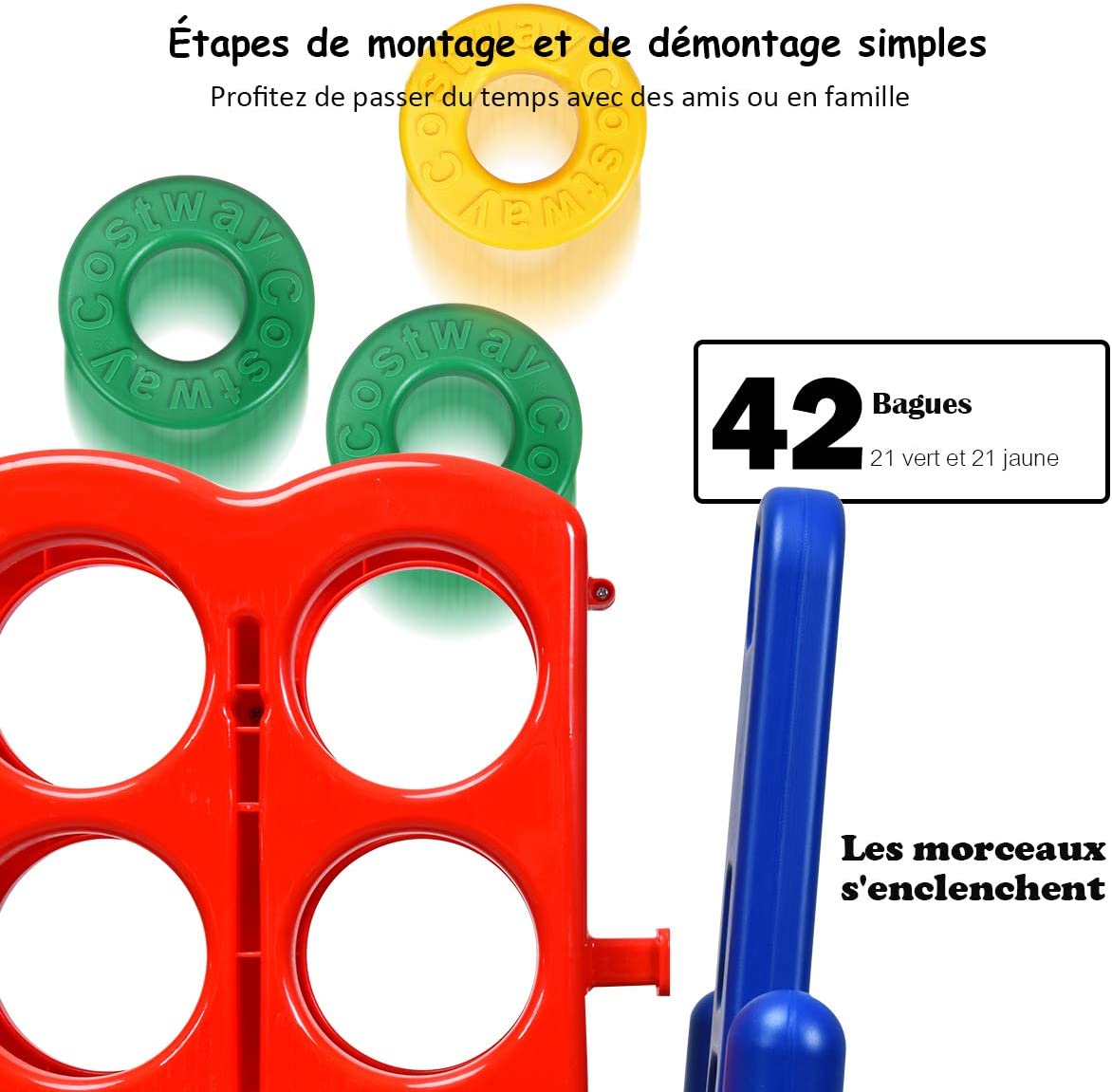Costway Jeux Puissance 4 Géant Pour Enfant Jeu De Société Pour Familles