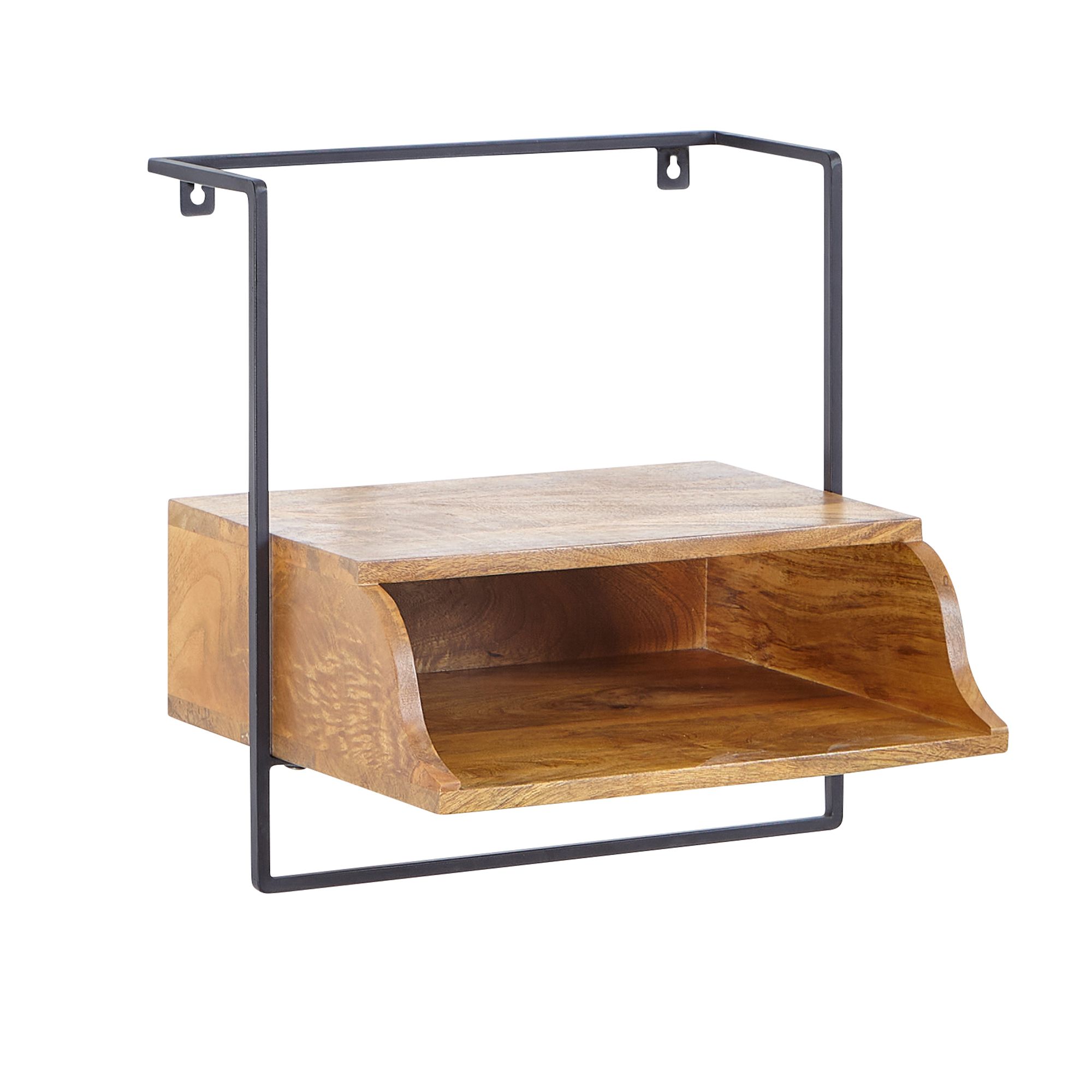 Wohnling Table De Chevet En Bois Massif 44x45x35 Cm Console De Nuit Lit Sommier Suspendu