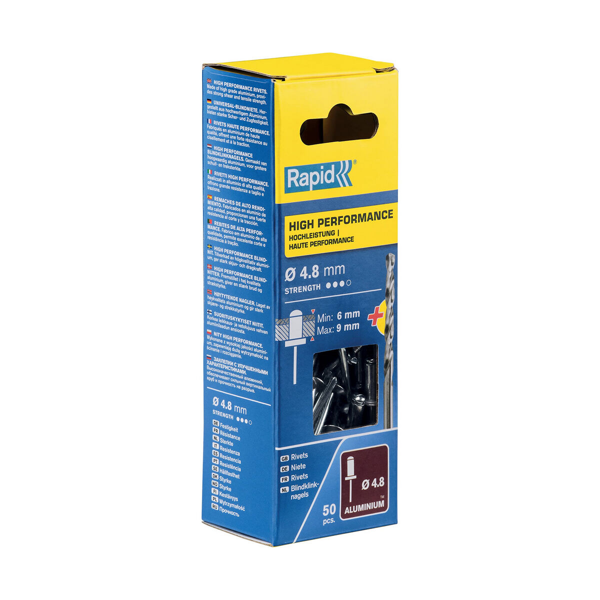 Kit 20 Rivetti Per Targa Europea 4,8x12 Mm &ndash; Colori Bianco E Blu &ndash; Fatti In Italia (far)