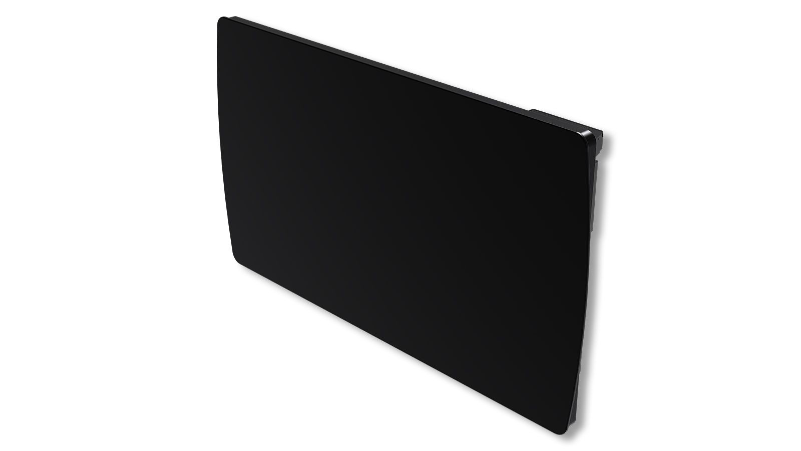 image: Image: Radiateur À Inertie Céramique Verre Noir Lcd 1500w