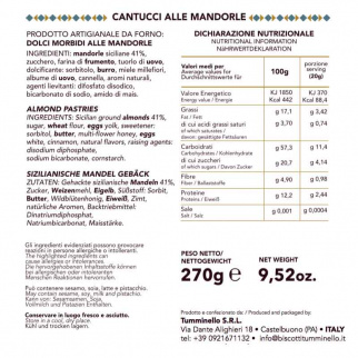 Cantucci Biscuits Moelleux Siciliens Aux Amandes 270 Gr BISCOTTI TUMMINELLO