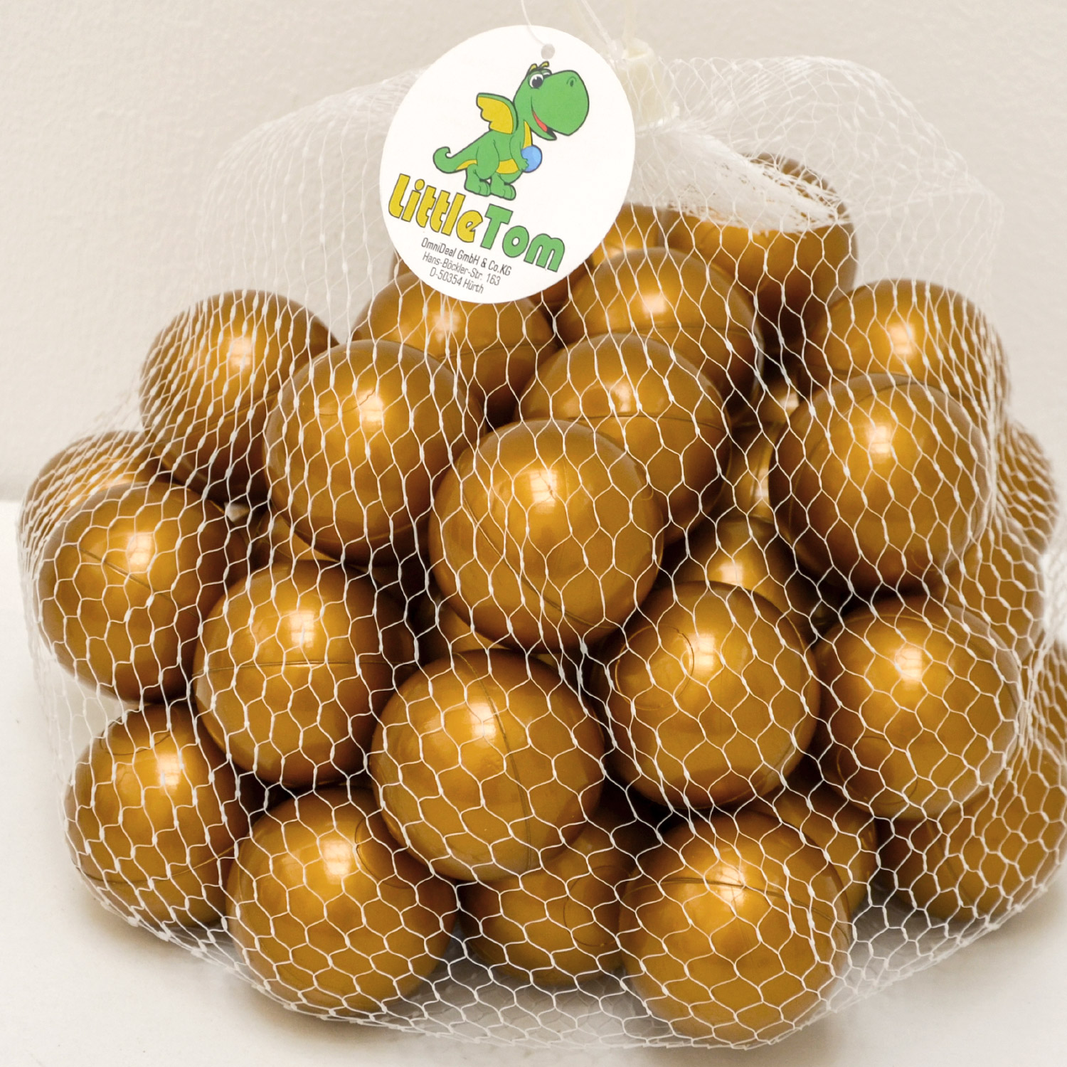 Littletom 50 Boules En Pe 5,5cm De Diamètre Pour Remplir Piscine Bébé Doré