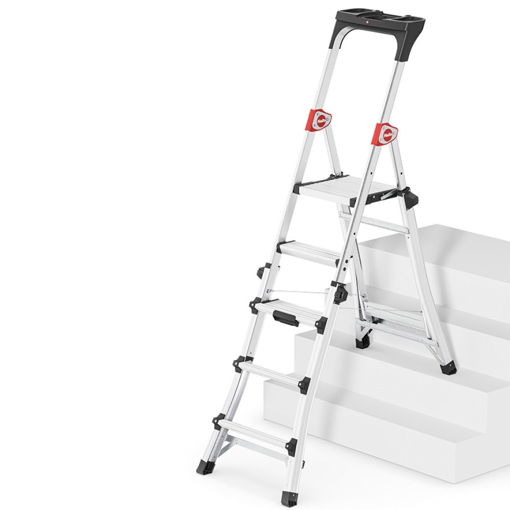 Escabeau Télescopique Hailo Profiline - 2,65cm À 3,09cm - 3 À 5 Marches