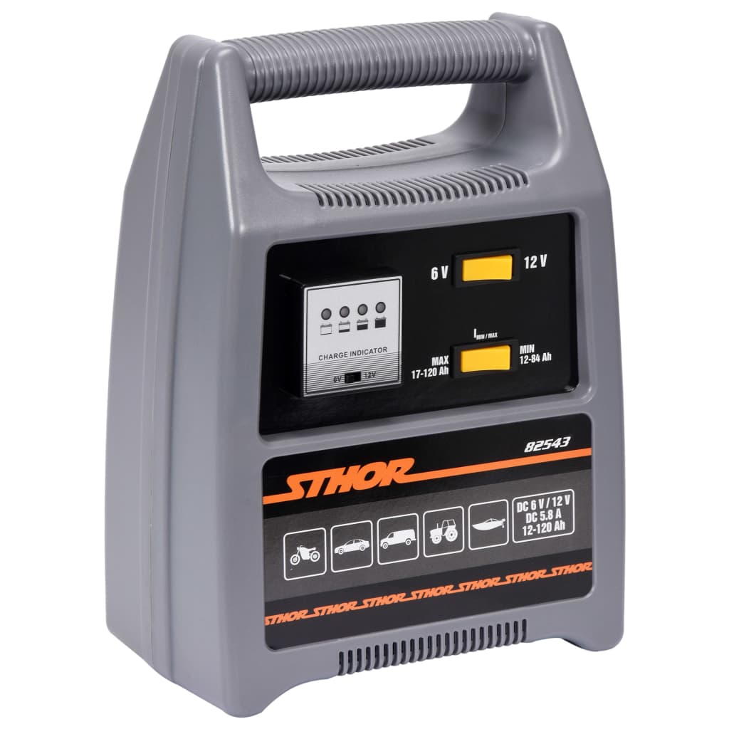 Chargeur De Batterie Avec Led 6/12v 8a 120ah Sthor