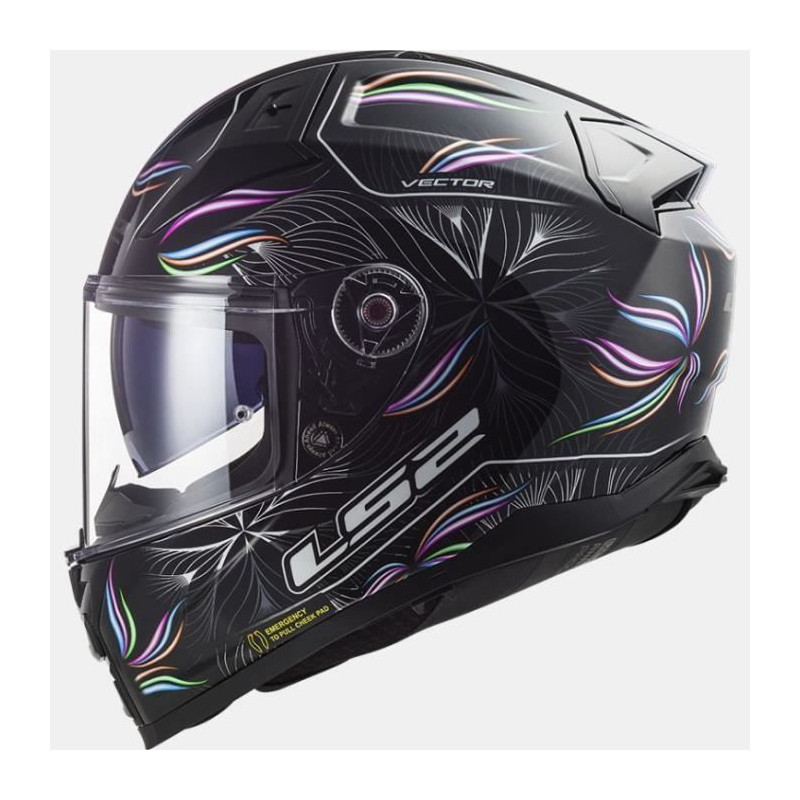 Casque Intégral - Vector Ii Tropical - Noir Et Blanc
