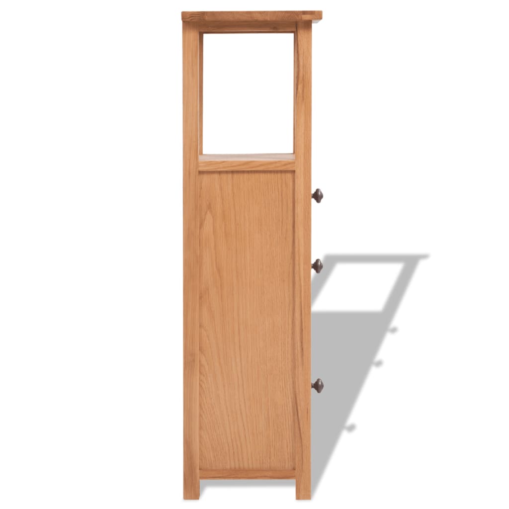 Étagère D’angle 26 X 26 X 94 Cm Bois De Chêne Massif