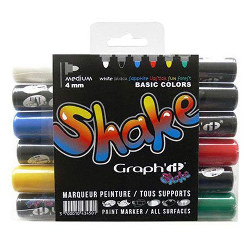 Marqueur Graph'it Shake Blanc Pointe Fine - Encre Tout Support Pour Graffiti Et Customisation