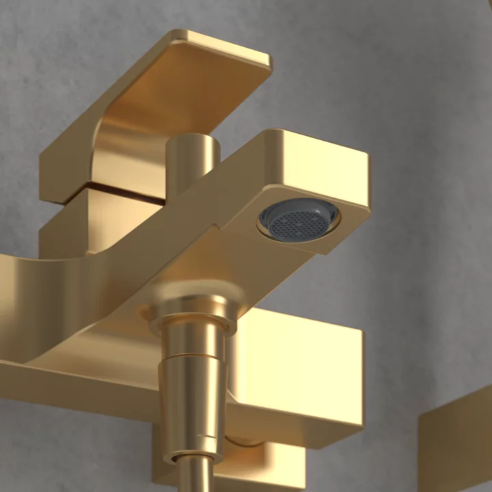 Mitigeur Bain Douche Mécanique Villeroy Et Boch Architectura Square Brushed Gold