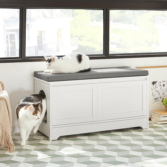 Banc Litière Chat Fsr136-w