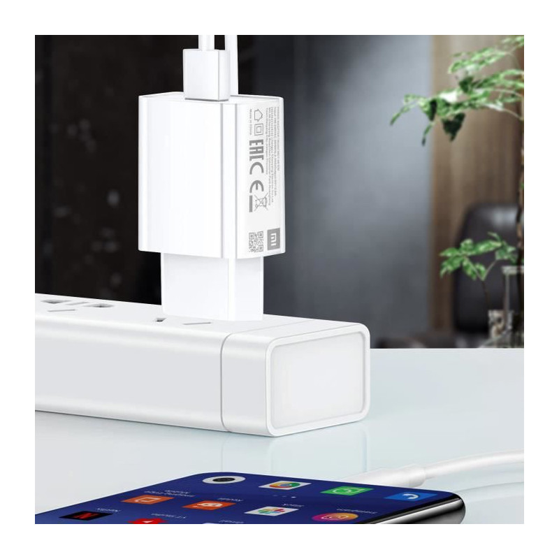 Chargeur Secteur Usb 2a Charge Rapide Design Compact Mdy 09 Ew Xiaomi
